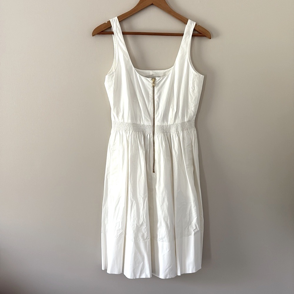 J. Crew Fit-and-flare mini dress cotton poplin structured flare hem white size 4 - Picture 14 of 14